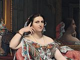 London National Gallery Next 20 14 Jean-Auguste-Dominique Ingres - Madame Moitessier Jean-Auguste-Dominique Ingres - Madame Moitessier, 1856, 120 x 91 cm. Ingres deeply admired the art of ancient Greece and Rome and spent his life trying to achieve the simple lines and finely modeled shapes found in classical art. Madame Moitessiers marble-smooth skin and calm gaze reminds us of a classical statue. The richly decorated room, her heavy gold jewelry, and extravagant, fashionable dress show that she was very wealthy. The firm contour of her shoulders, arms and face defines flesh perfectly rounded, and smooth and luminous as polished alabaster.